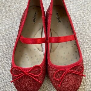 Cat & Jack Sparkly Red Kids Dress Shoes